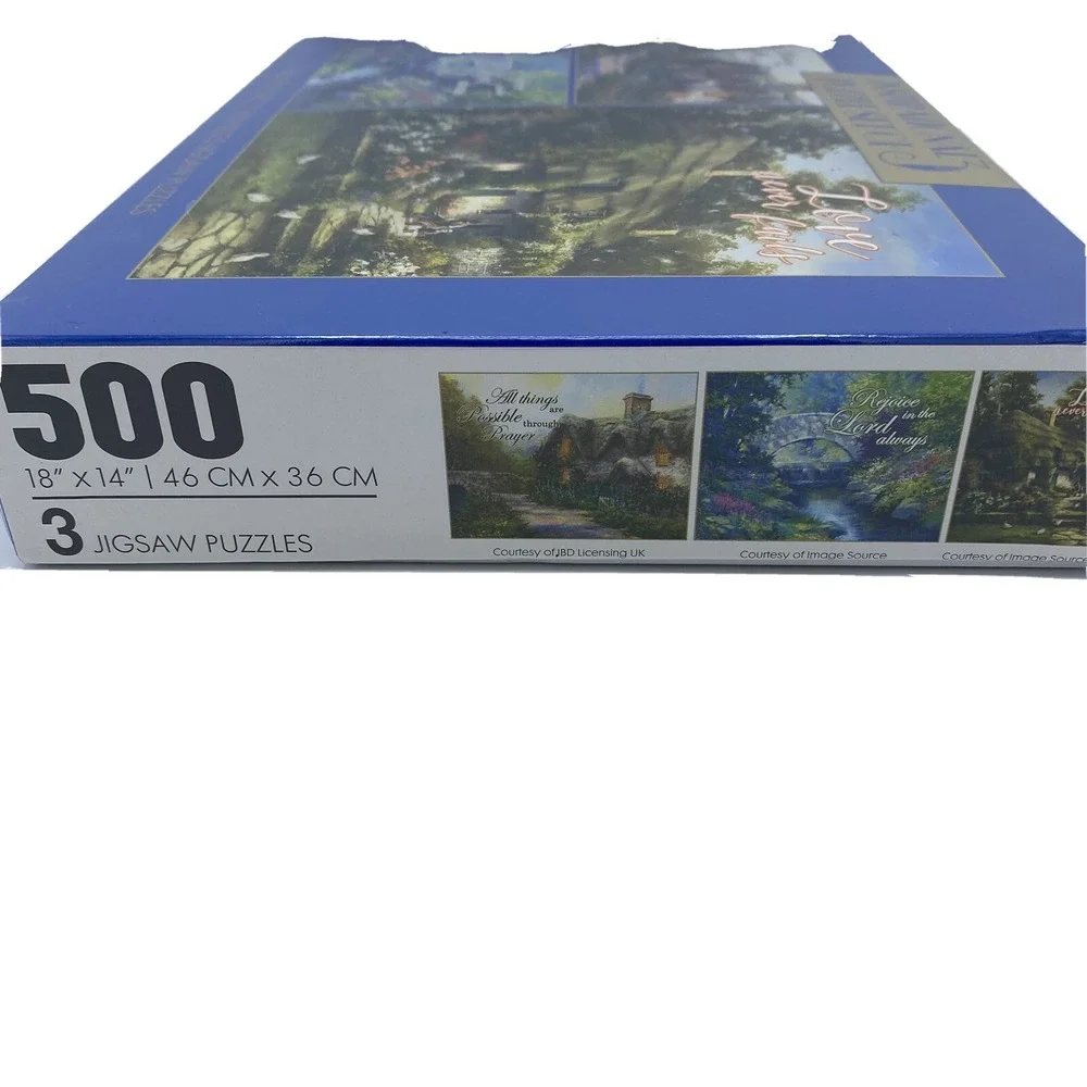 INSPIRATIONAL PUZZLE SET OF 3 - 500 piece full size BRAND NEW~SEALED